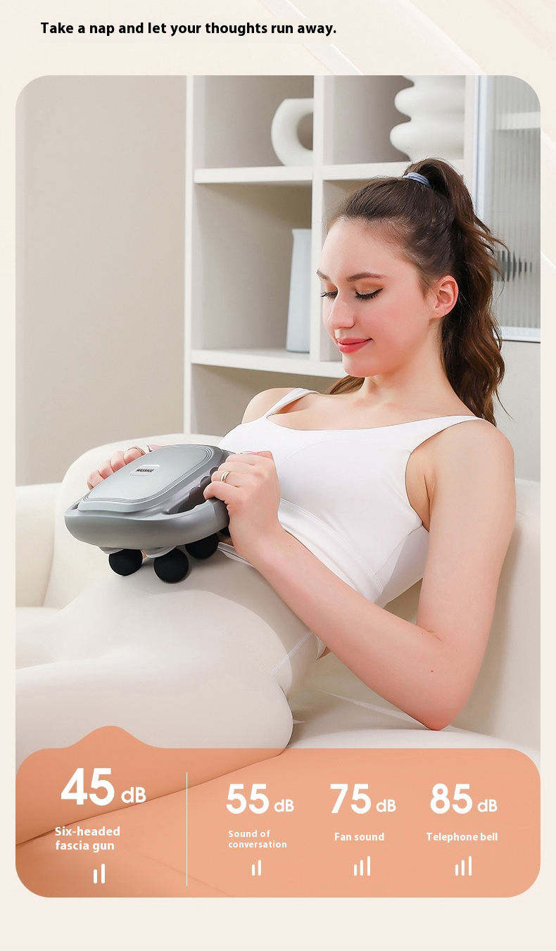 Ease&Co 6 Head Back Massage Gun For Muscles