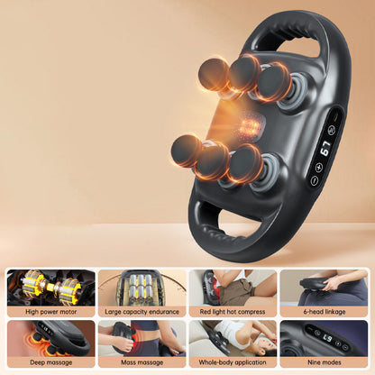 Ease&Co 6 Head Back Massage Gun For Muscles